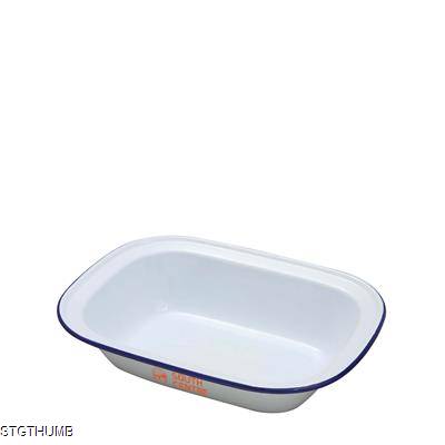 Picture of ENAMEL RECTANGULAR PIE DISH 220 X 165 X 50MM.