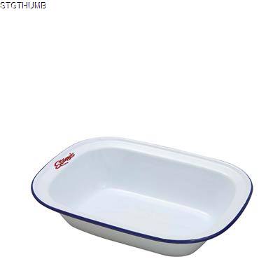 Picture of ENAMEL RECTANGULAR PIE DISH 240 X 180 X 55MM.