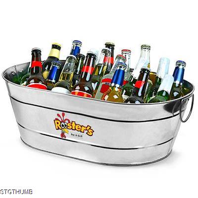 Picture of GALVANISED STEEL OVAL PARTY TUB BUCKET (24 LITRE).