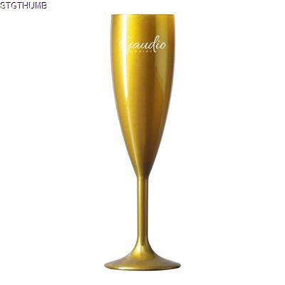 Picture of REUSABLE GOLD CHAMPAGNE FLUTE (187ML & 6