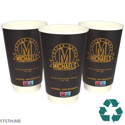 RECYCLABLE SINGLE WALL PAPER CUP - FULL COLOUR (16OZ & 455ML).