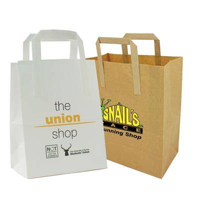 FLAT HANDLE PAPER BAG (33X26X10CM).