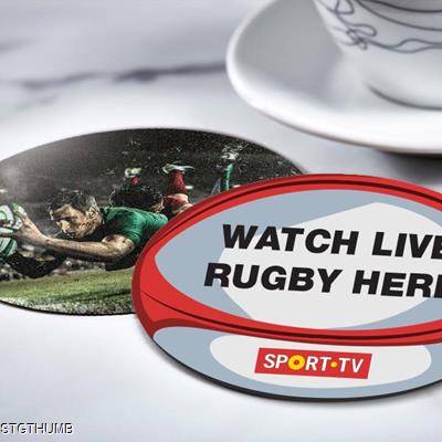 Picture of RUGBY BALL SHAPE PREMIUM BEER MAT