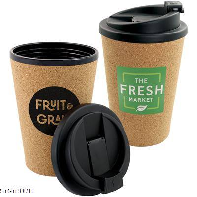 Picture of CORK DOUBLE WALL TRAVEL MUG (350ML).