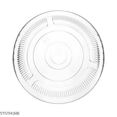 PLA FLAT CUP LID with Straw Hole (Fits 16 & 22Oz).