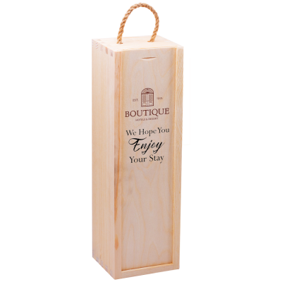 Picture of WOOD WINE BOX 1 BOTTLE.