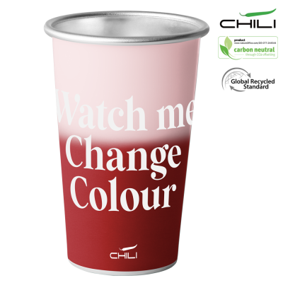 Picture of KOP GRS RECYCLED 450ML ALUMINIUM METAL CUP BY CHILI - RED