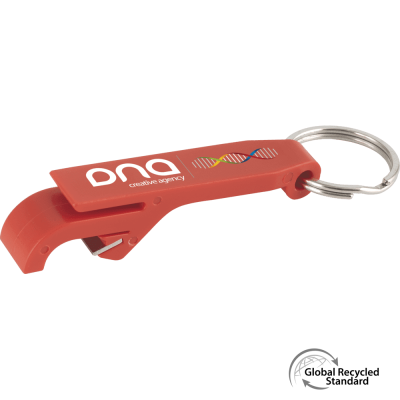 Picture of KEYRING BOTTLE OPENER GRS RECYCLED - RED