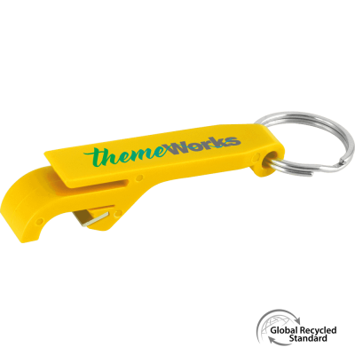 Picture of KEYRING BOTTLE OPENER GRS RECYCLED - YELLOW