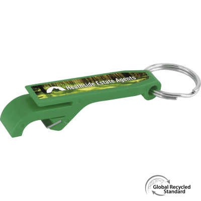 Picture of KEYRING BOTTLE OPENER GRS RECYCLED - GREEN