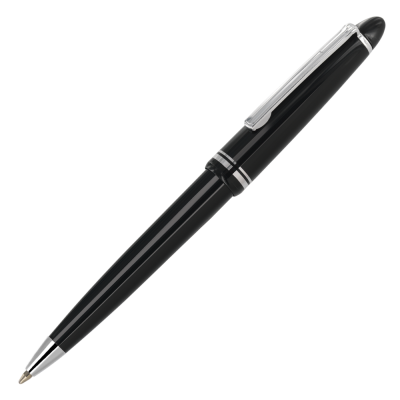 Picture of ALPINE SILVER CHROME BALL PEN - BLACK - SILVER TRIM