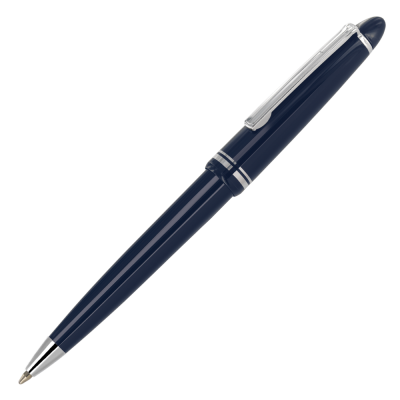 Picture of ALPINE SILVER CHROME BALL PEN - BLUE - SILVER TRIM