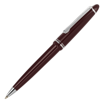 Picture of ALPINE SILVER CHROME BALL PEN - BURGUNDY - SILVER TRIM