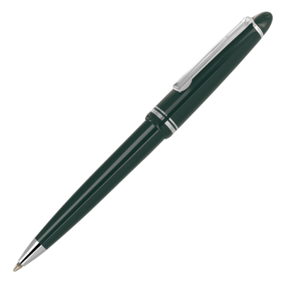 Picture of ALPINE SILVER CHROME BALL PEN - GREEN - SILVER TRIM