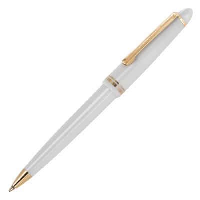 Picture of ALPINE GOLD BALL PEN - WHITE - GOLD