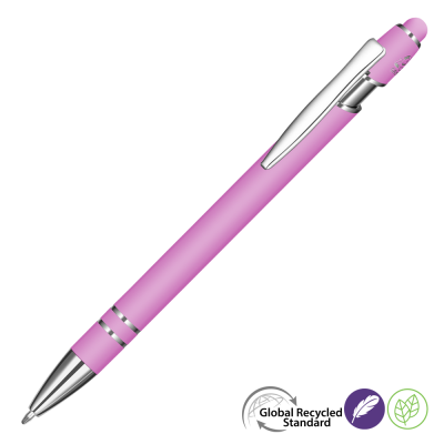 Picture of ASTRA-I SOFT FEEL GRS RECYCLED METAL BALL PEN - LILAC