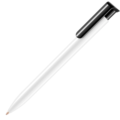 Picture of ABSOLUTE EXTRA BALL PEN - WHITE - BLACK (BLUE INK)