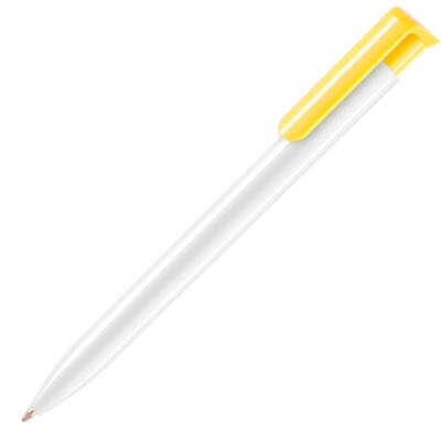 Picture of ABSOLUTE EXTRA BALL PEN - WHITE - YELLOW (BLUE INK)