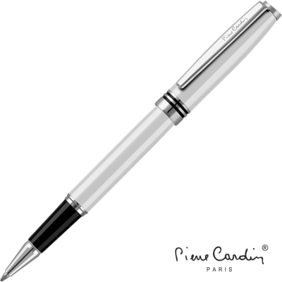 Picture of PIERRE CARDIN BEAUMONT METAL ROLLERBALL PEN - WHITE