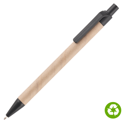 Picture of BIOSENSE RECYCLED PAPER BALL PEN - BLACK