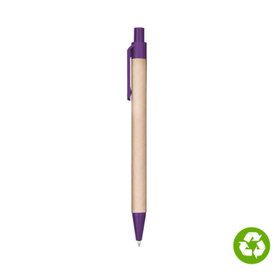 Picture of BIOSENSE RECYCLED PAPER BALL PEN - PURPLE