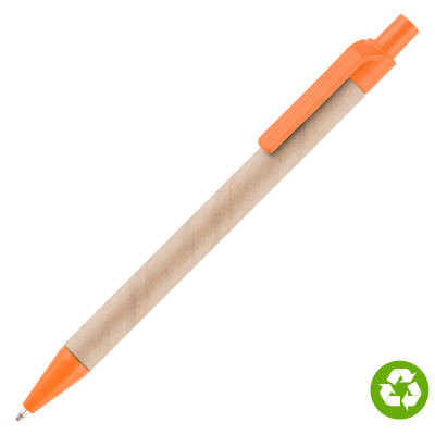 Picture of BIOSENSE RECYCLED PAPER BALL PEN - ORANGE