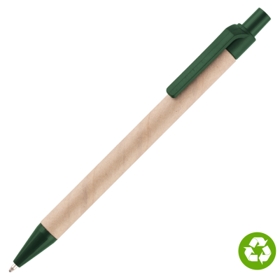 Picture of BIOSENSE RECYCLED PAPER BALL PEN - GREEN