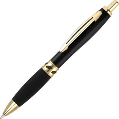 Picture of CONTOUR DECO ORO METAL BALL PEN - BLACK - GOLD