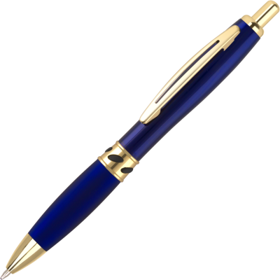 Picture of CONTOUR DECO ORO METAL BALL PEN - BLUE - GOLD