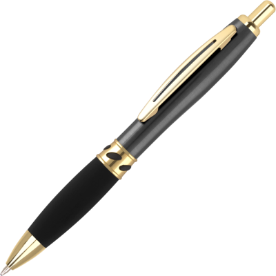 Picture of CONTOUR DECO ORO METAL BALL PEN - GUN METAL - GOLD