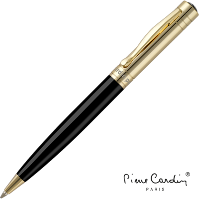 Picture of PIERRE CARDIN CHAMONIX METAL BALL PEN - BLACK - GOLD