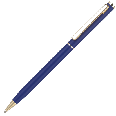 Picture of CHEVIOT ORO METAL BALL PEN - MATT BLUE - GOLD