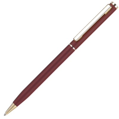 Picture of CHEVIOT ORO METAL BALL PEN - MATT BURGUNDY - GOLD