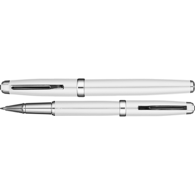 Picture of CARRICK METAL ROLLERBALL PEN - WHITE