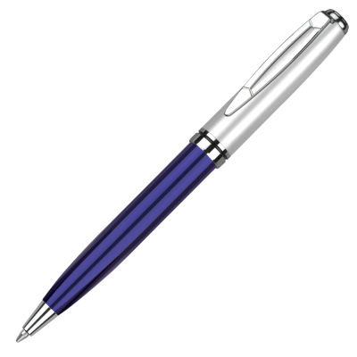 Picture of CONSUL METAL BALL PEN - BLUE - SILVER