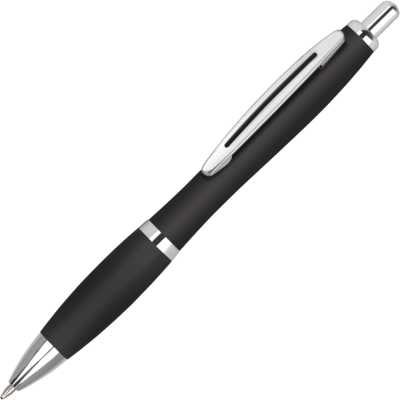 Picture of CONTOUR METAL SOFT FEEL BALL PEN - BLACK