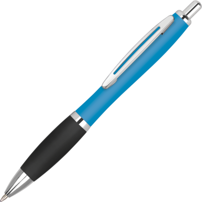 Picture of CONTOUR METAL SOFT FEEL BALL PEN - LIGHT BLUE