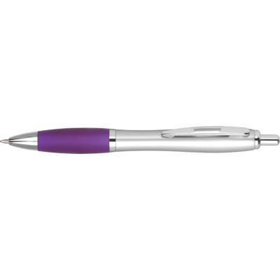 Picture of CONTOUR ARGENT BALL PEN - SILVER - PURPLE