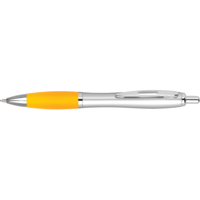 Picture of CONTOUR ARGENT BALL PEN - SILVER - YELLOW