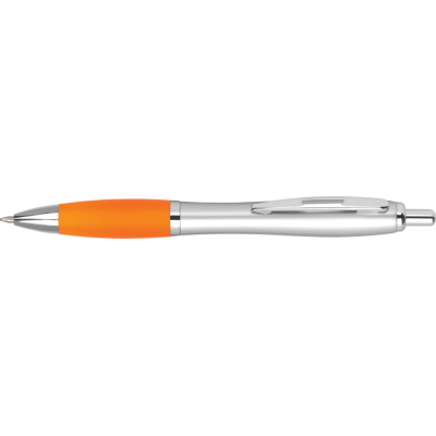 Picture of CONTOUR ARGENT BALL PEN - SILVER - ORANGE