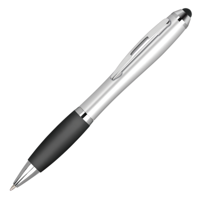 Picture of CONTOUR-I ARGENT BALL PEN with Stylus - Silver - Black