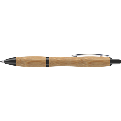 Picture of CONTOUR BAMBOO BALL PEN - BLACK