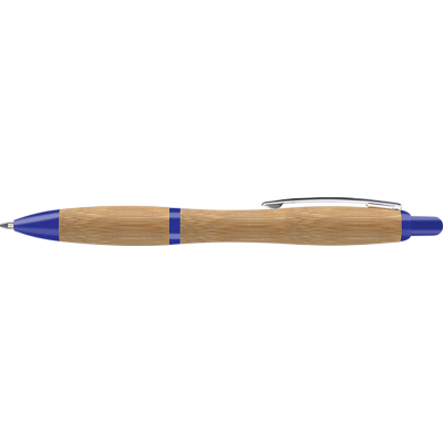 Picture of CONTOUR BAMBOO BALL PEN - BLUE