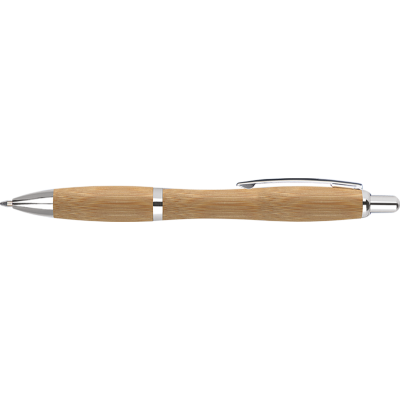 Picture of CONTOUR BAMBOO BALL PEN - SILVER CHROME