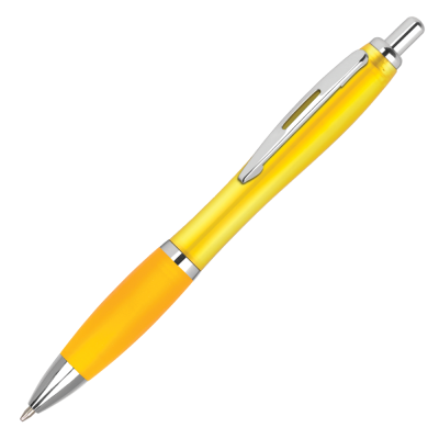 Picture of CONTOUR FROST BALL PEN - YELLOW