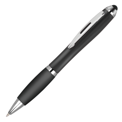 Picture of CONTOUR-I METALLIC FROST BALL PEN with Stylus - Black