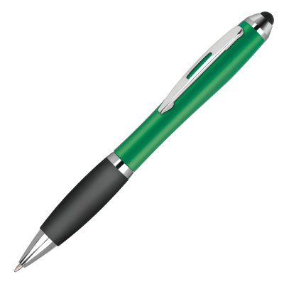 Picture of CONTOUR-I METALLIC FROST BALL PEN with Stylus - Green