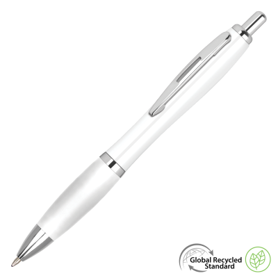 Picture of CONTOUR EXTRA GRS RECYCLED BALL PEN - WHITE