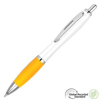 Picture of CONTOUR EXTRA GRS RECYCLED BALL PEN - YELLOW