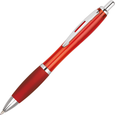 Picture of CONTOUR STANDARD BALL PEN - TRANSLUCENT RED